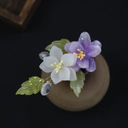 Retro Hairpins Purple Flower Chinese Hanfu Hair Accessories For Women Fairy Pearl Hair Clips Forks Vintage Wedding Hair Jewelry