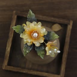 Retro Hairpins Purple Flower Chinese Hanfu Hair Accessories For Women Fairy Pearl Hair Clips Forks Vintage Wedding Hair Jewelry