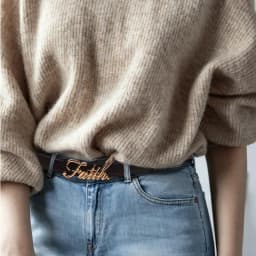 Women's Belt with Adjustable Luxury Signature Buckle Design, for Jeans & Dresses, Y2K Style Soft Comfortable Waist Belt