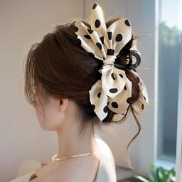 Korean Style Fabric Polka Dot Butterfly Knot Hair Clip Fashionable Personality Hair Gripper Elegant Versatile Unique Hair Access