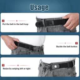Newest Traceless Invisible Elastic Belt Women's Belts Jeans Pants Men's Elastic Belt Buckle-Free Adjustable Waist Belt No Buckle