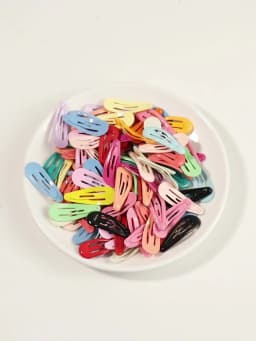30pcs/lot 30mm Metal Enamel Colorful BB Hair Clips Cute Mini Hair Pins Snap Barrettes For Girls Y2K Hair Clips Hair Accessories