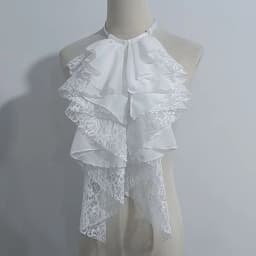 Multi Layered Lace Ruffled Fake Collar Detachable Decorative Collar Shirt Dress Party Neck Accessories