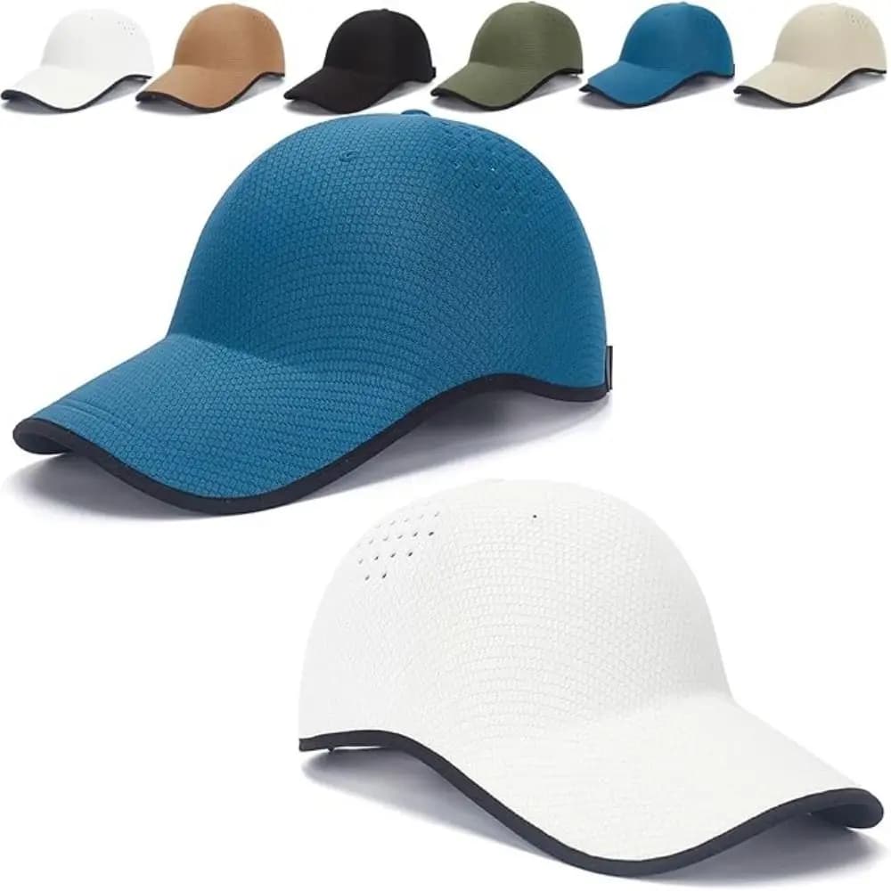 New Design Seamless Baseball Cap Packable Lightweight Sports Hat Quick Drying Breathable Visor Cap
