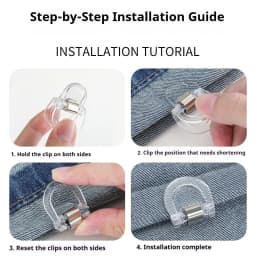 5/10/20/30Pcs Detachable Invisible Leg Shortening Clips Non-slip Pants Acrylic Buckle Edge Clip for Anti-drag Pants Hem Fixing