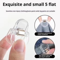 5/10/20/30Pcs Detachable Invisible Leg Shortening Clips Non-slip Pants Acrylic Buckle Edge Clip for Anti-drag Pants Hem Fixing