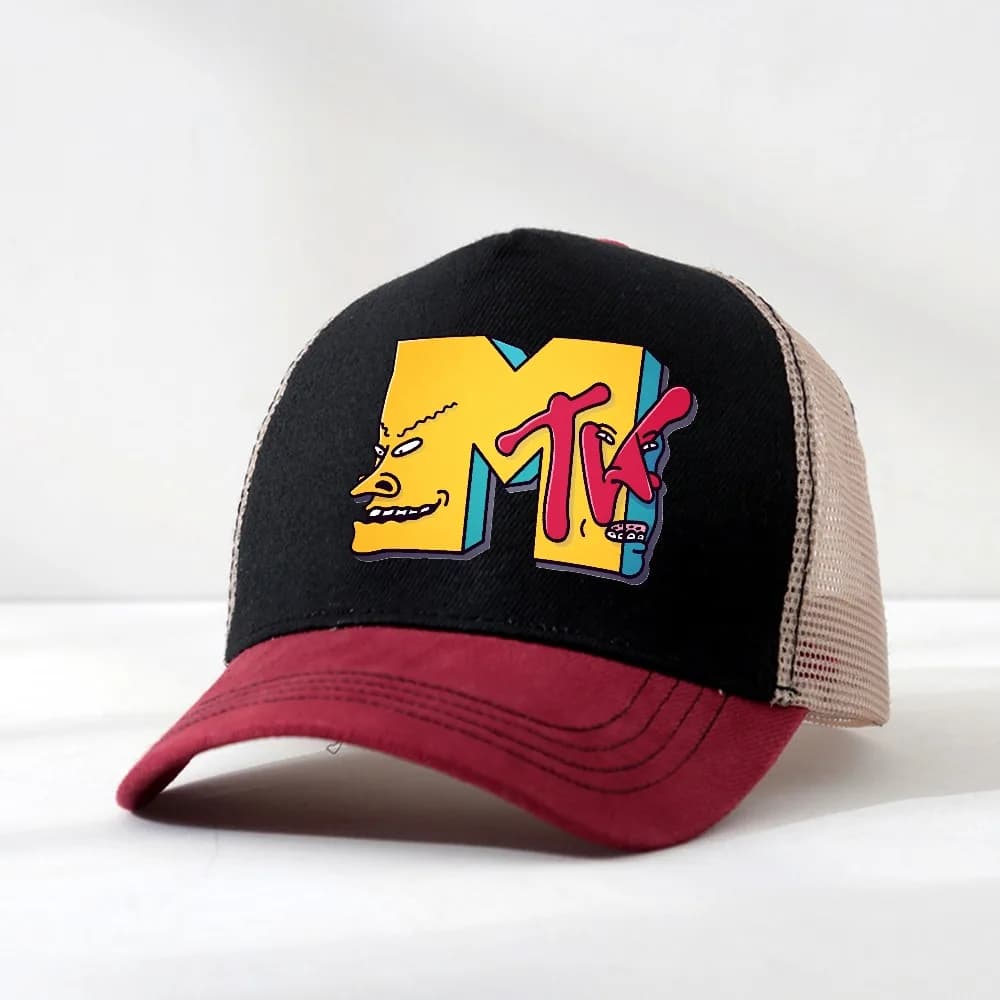 The Weeknd Mtv Collaboration mesh Baseball Cap adjustable Trucker Hat Breathable visor Outdoor Beavis Butthead Snapback hats