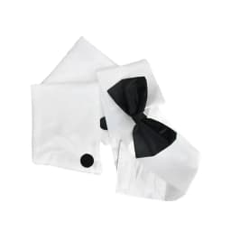 3Pcs/Set Fashion Gentleman Bow Tie Cuffs Set Business Designer Waiter Tuxedo Adjustable Cosplay Outfit for Men