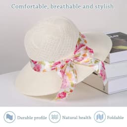 Summer Wide Brim Foldable Portable Straw Hat Sun Visor Cap UV Protection Beach Hat