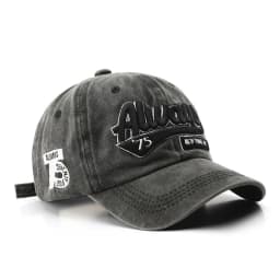 Korean Version Retro Washed Distressed Embroidered Letter ALW75 Casual and Versatile Baseball Cap for Daily Wear