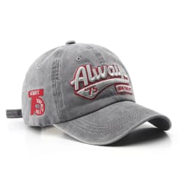 Korean Version Retro Washed Distressed Embroidered Letter ALW75 Casual and Versatile Baseball Cap for Daily Wear
