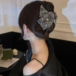 Fashion Rhinestone Hair Clip Temperament Shiny Hair Claws Fabric Triangular Hairpin Hair Accessories For Daily Party GiftHot