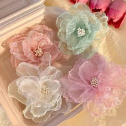 Fashion Hair Stick Holiday style Pink Flowers Hair Clip Side Clip Hair Accessories Hairpin For Women Summer Beach Hairwear