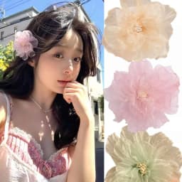 Fashion Hair Stick Holiday style Pink Flowers Hair Clip Side Clip Hair Accessories Hairpin For Women Summer Beach Hairwear