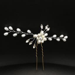 Elegant Bridal Handmade Pearl Flower Crystal Hairpin Pin Clevis Beautiful Crystal Hair Accessories Wedding Hair Pins
