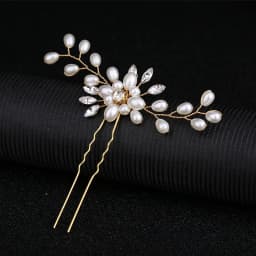 Elegant Bridal Handmade Pearl Flower Crystal Hairpin Pin Clevis Beautiful Crystal Hair Accessories Wedding Hair Pins
