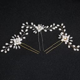Elegant Bridal Handmade Pearl Flower Crystal Hairpin Pin Clevis Beautiful Crystal Hair Accessories Wedding Hair Pins