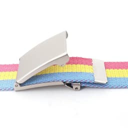 3.8X120cm Simple Design Stripe Rainbow Style Male and Female Students Youth Casual Canvas Jeans Women Belt Clothing Accessories