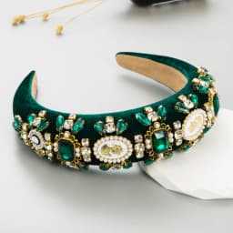 Vintage Cameo Portrait Headband Baroque Crystal Pearl Hairband Luxury Royal Headpiece Antique Style Hair Accessories