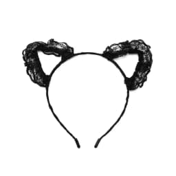 Adult Teens Masquerade Lace Cat Ear Headband Hair Accessories Fancy Dress Hairband Cosplay Headwear
