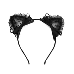 Adult Teens Masquerade Lace Cat Ear Headband Hair Accessories Fancy Dress Hairband Cosplay Headwear