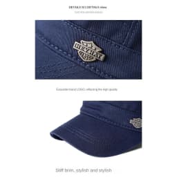 Casual Cotton Flat Top Cap Adjustable Sunshade Men's Peaked Hat Golf Caps Four Seasons