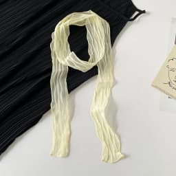 Crinkled Chiffon Skinny Scarf Lightweight Sheer Texture Neckerchief Multi-use Hair Scarf Bag Handle Wrap for Daily Office Gift