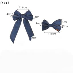 〔YS1〕Fashion Denim Blue Ribbon Bowknot Hair Clips For Women Girls Sweet Elegant Ponytail Hairpins Duckbill Clip Hair Accessories