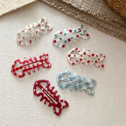 6pcs Candy Cream Color Children's Water Drop Square Hair Clips Baby Bangs Clips Hairpins Girls' Hair Accessories Clips
