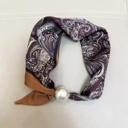 Luxury Elegant Chic Lazy Scarf Lightweight Convenient Magnetic Buckle Scarf Pearl Tail Artistic Accessory Neck Wrap Scarves