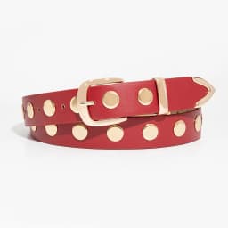 1pc women's vintage-style studded belt, golden buckle casual wear accessory belt, suitable for leisure outings