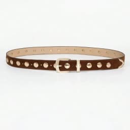 1pc women's vintage-style studded belt, golden buckle casual wear accessory belt, suitable for leisure outings