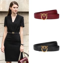 2026 Pinko Women's Luxury Belt Minimalist Pearl Design Fashion Waist Belt For Daily Commute Dating Vintage Style Elegant Ladies