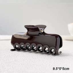 9.5cm Vintage Wine Red Hair Clip for Girls Women Solid Color Hair Claws Crab Clamp Barrettes Fashion Headwear Hair Accessories