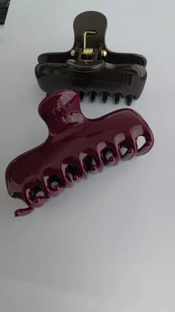 9.5cm Vintage Wine Red Hair Clip for Girls Women Solid Color Hair Claws Crab Clamp Barrettes Fashion Headwear Hair Accessories