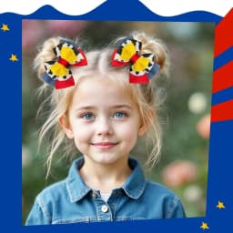 1/2pcs Girl Hair Clip Cute Fabric Bow Hair Clip Ponytail Hairstyle Decoration Sweet Children's Hair Accessory Side Clip