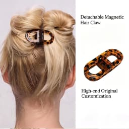 Upgraded Magnetic Hair Claw Clip Strong Hold Leopard Print Acrylic Hair Barrette Fashion Women Hair Accessories Gift Hot Selling