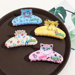 4PCS "Pokémon" cartoon character hair clips, multi-functional hair accessories hair claws