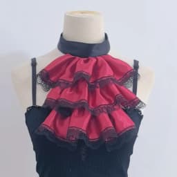 Detachable Lace Stand Collar Lolita Fake Collar Double-Layer Shawl Decorative Collar Dress Lace Up Collar