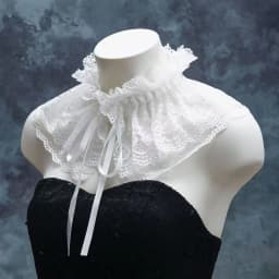 Detachable Lace Stand Collar Lolita Fake Collar Double-Layer Shawl Decorative Collar Dress Lace Up Collar