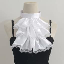 Detachable Lace Stand Collar Lolita Fake Collar Double-Layer Shawl Decorative Collar Dress Lace Up Collar