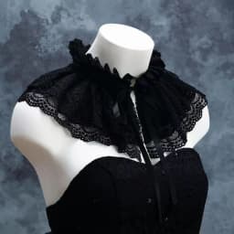 Detachable Lace Stand Collar Lolita Fake Collar Double-Layer Shawl Decorative Collar Dress Lace Up Collar