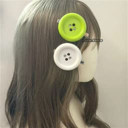 Harajuku Y2K Styles Button Hair Clips Cute Girls Hair Clip 6cm Plastic Button Barettes Clips Party Hair Subcultural Decoration