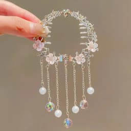 High-End Pearl Fishtail Hair Clip for Women, Bun Hair Clip for the Back of the Head, Lazy Hair Styling Tool, Elegant Ponytail Clip