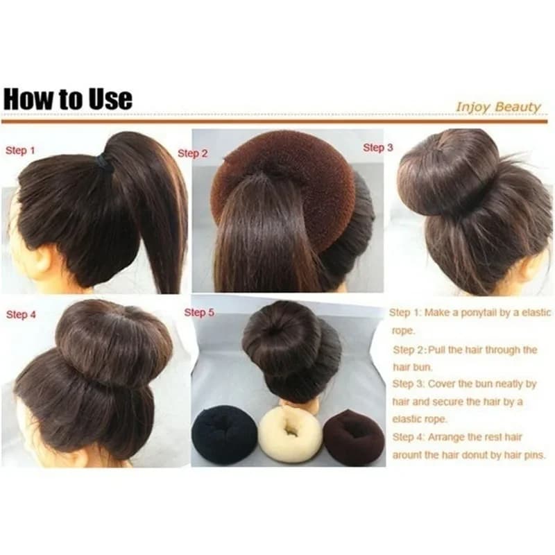 14CM Large Donut Fluffy Ball Princess Hairstyle Personalized Multifu Headwear Salon Styling Tool Women's Accessories Scrunchie