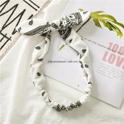 1pcPaisley Print Bow Headbands for Women, Elastic Bandana Style Turban Hairbands, Boho Casual Hair Accessories