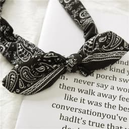 1pcPaisley Print Bow Headbands for Women, Elastic Bandana Style Turban Hairbands, Boho Casual Hair Accessories