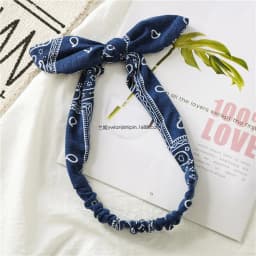 1pcPaisley Print Bow Headbands for Women, Elastic Bandana Style Turban Hairbands, Boho Casual Hair Accessories
