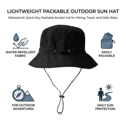 Men's Waterproof Quick-Dry Foldable Sun Hat for Outdoor Hiking and Travel