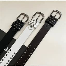 Stylish Western Punk-Style Belt Cool Girl's Edgy Versatile Jeans Belt Women's High-End Metal Statement Studded Belts